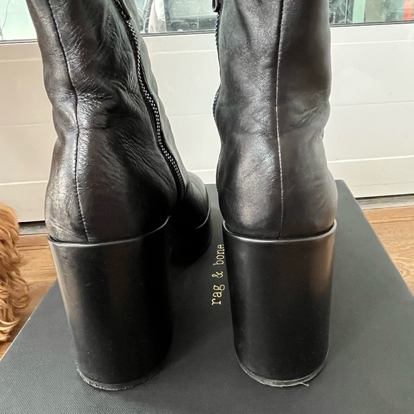 Rag and Bone Fei platform booties in Black - Picture 2 of 6
